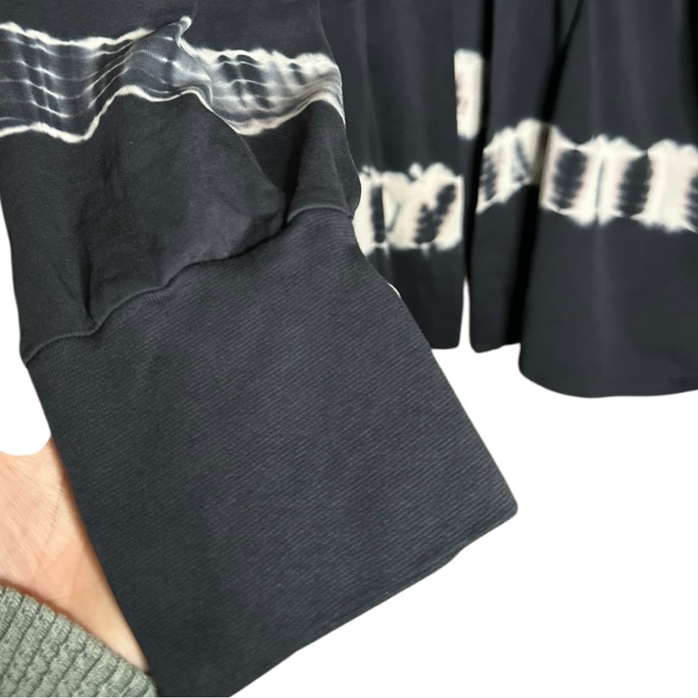 Seed To Style Organic Cotton Tie Dye Black White Open Front Cardigan 3X - Picture 4 of 7